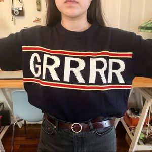 Cute retro letter sweater